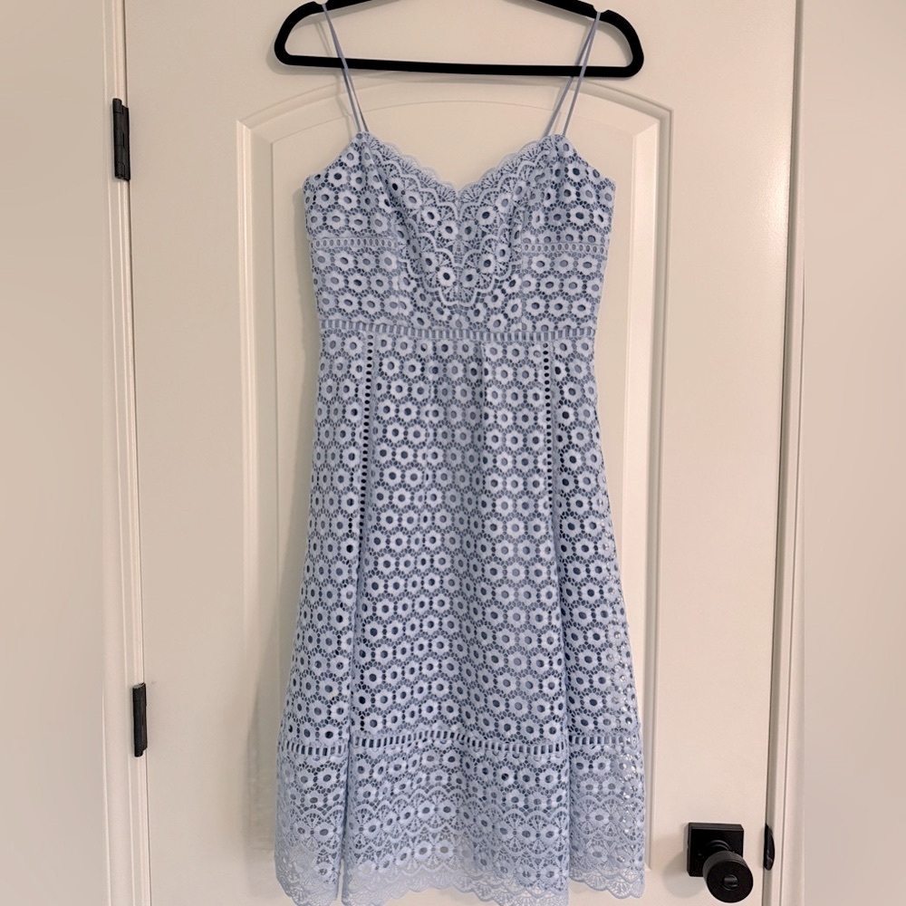 J. Crew Floral Eyelet Lace A-Line Dress